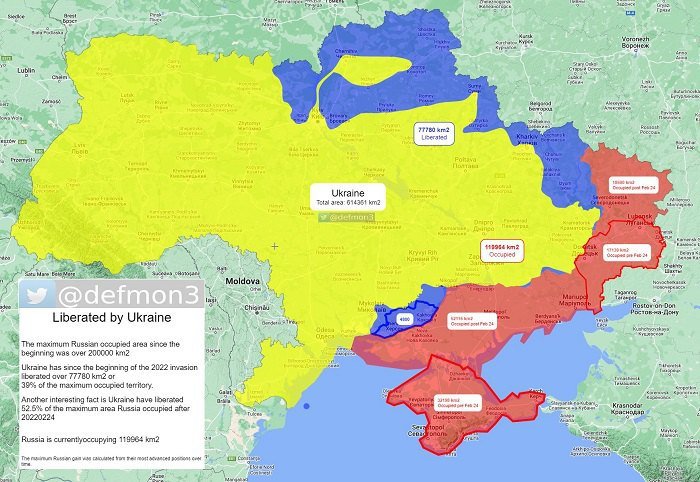 ЗСУ вже звільнили більше половини територій, які Росія захопила після 24 лютого 
