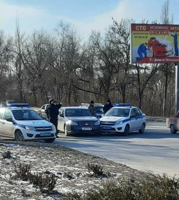 В Донецке автомобиль «полиции ДНР» попал в ДТП, - ФОТО