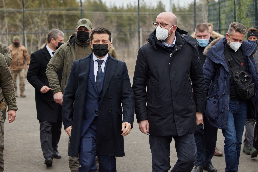 Зеленский и президент Евросоюза посетили КПВВ «Счастье», - ФОТО